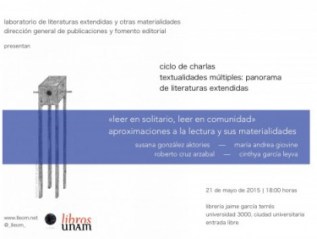 Conversación «leer en solitario, leer en comunidad. aproximaciones a la lectura y sus&nbsp;materialidades”